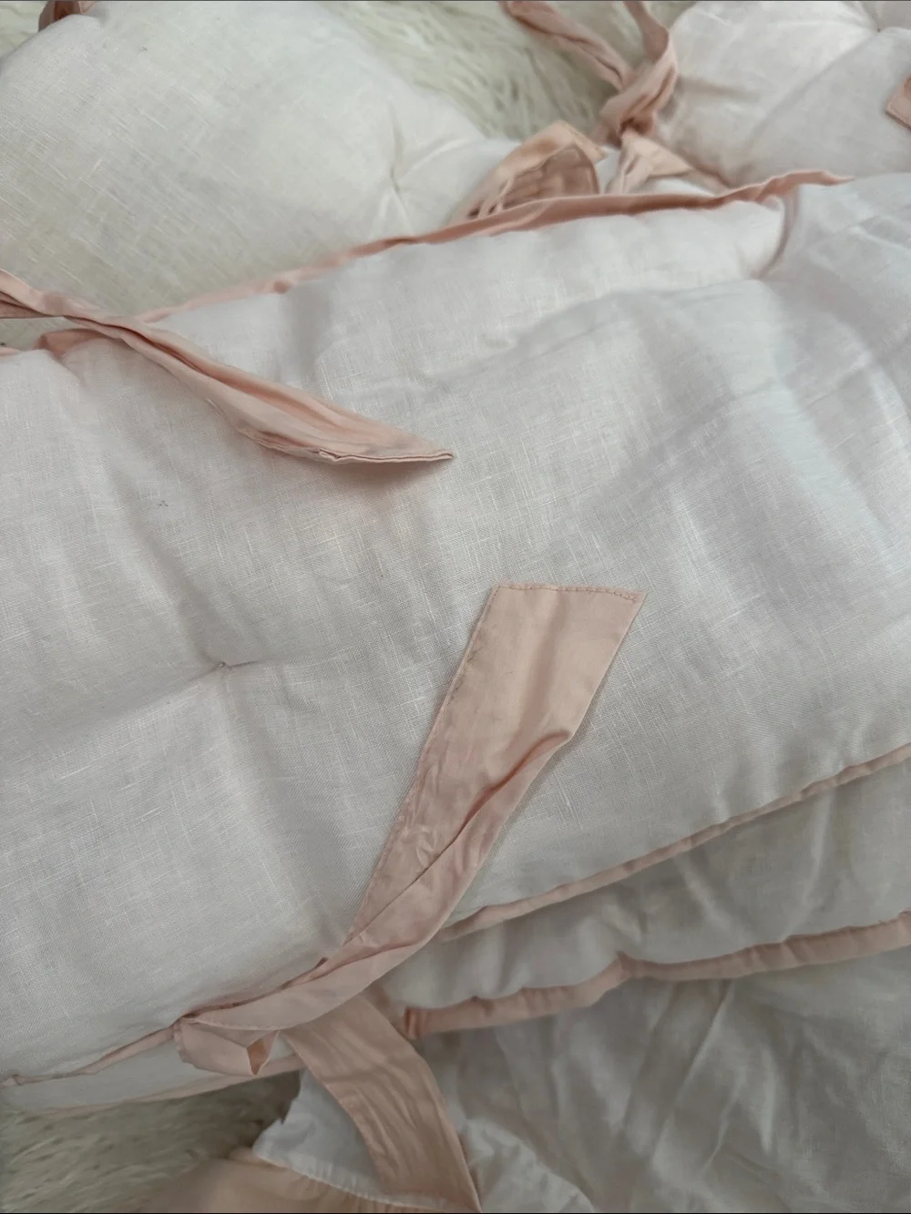Soft Pink Ruffle Crib pillow and Canopy Set - Monique Lullier for Pottery Barn